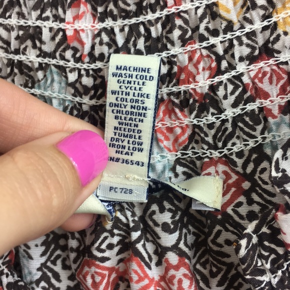 Bass G.H. & Co. Patterned Blouse Tank Button Up S - Picture 7 of 7